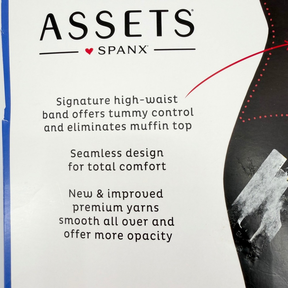 Assets by Spanx High Waist Shaping Leggings Women's Small Black Tummy Control - Picture 5 of 7